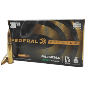308 Win - Federal Gold Medal Match 175 Grain BTHP 20 round Box