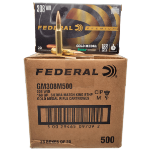 308 Win - Federal Gold Medal Match 168 Grain BTHP Case