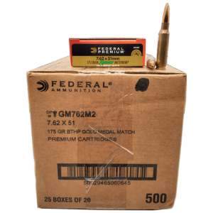 7.62x51 NATO - Federal Premium 175 Grain Gold Medal Match Case
