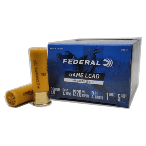 20 Gauge - Federal 2-3/4" Game Load Hi-Brass #5 Shot - 25 Rounds