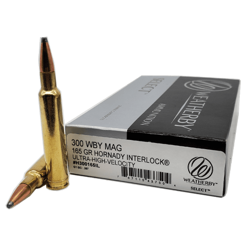 300 Wby Mag - Weatherby Select 165 Grain Hornady Interlock