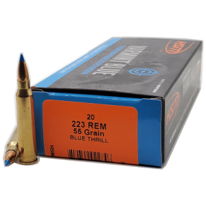 223 Rem - HSM Varmint Blue 55 Grain Sierra Blitz King - 20 Rounds