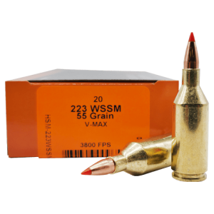 223 WSSM – HSM 55 Grain V-MAX – 20 Rounds