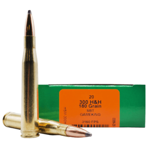300 H&H Mag – HSM 180 Grain Spitzer GameKing – 20 Rounds