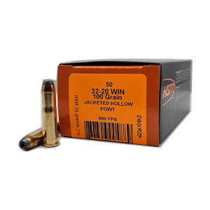 32-20 Win – HSM 100 Grain Jacketed Hollow Point – 50 Rounds