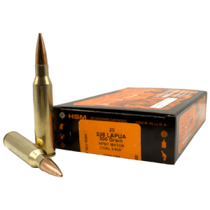 338 Lapua – HSM HPBT 300 Grain HPBT – 20 Rounds