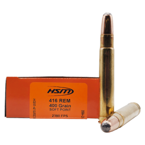 416 Rem – HSM Dangerous Game 400 Grain Soft Point – 20 Rounds