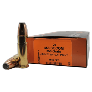 458 SOCOM - HSM 350 Grain Jacketed Flat Point - 20 Rounds