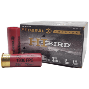 12 Gauge - Federal Premium 2-3/4" Hi-Bird 7.5 Shot - 25 Rounds