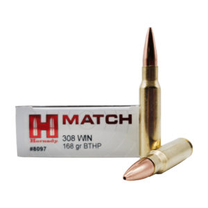 308 Win – Hornady Match 168 Grain BTHP – 20 Rounds