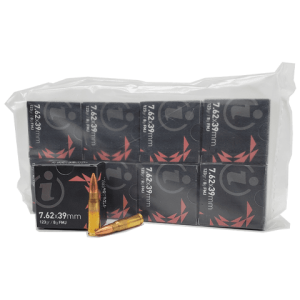 7.62x39 - Igman 123 Grain Brass Case Full Metal Jacket - 120 Rounds