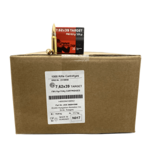 7.62x39 - Geco 124 GR. FMJ Brass Cased 1,000 Rd. Case