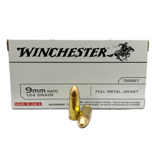 9mm - Winchester 124 Grain NATO Full Metal Jacket - 50 Rounds