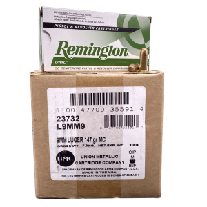 9mm - Remington 147 Grain FMJ
