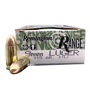 9mm - Remington Range 115 Grain Full Metal Jacket