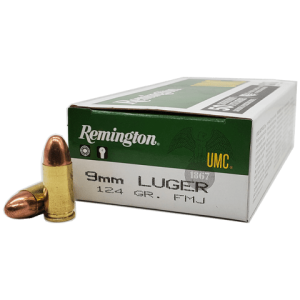 9mm - Remington UMC 124 Grain Full Metal Jacket