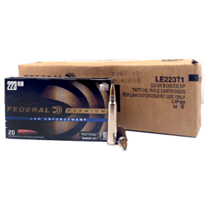 223 Rem – Federal Premium Law Enforcement 55 Grain Bonded Soft Point – 200 Rounds