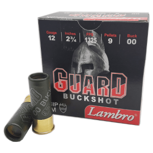 12 Gauge - Lambro 2-3/4" Guard 00 Buckshot - 25 Rounds
