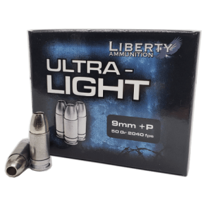 9mm - Liberty Ultralight 50 Grain +P Shell Shock Case - 20 Rounds