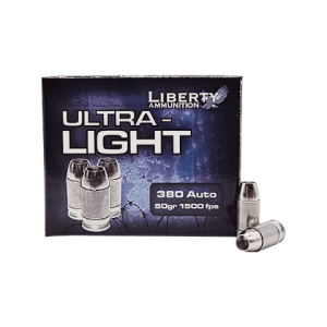 380 Auto – Liberty Ultra Light 50 Grain – 20 Rounds