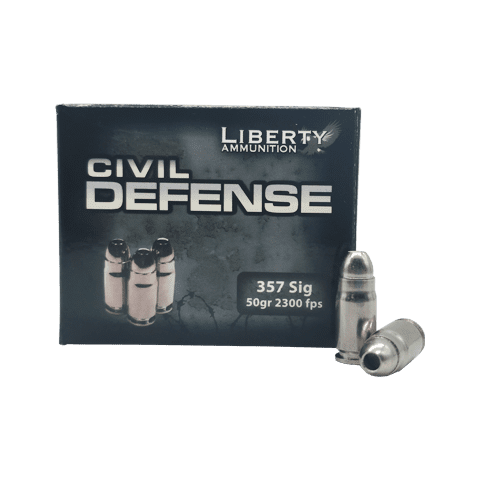 357 Sig – Liberty Civil Defense 50 Grain Hollow Point – 20 Rounds