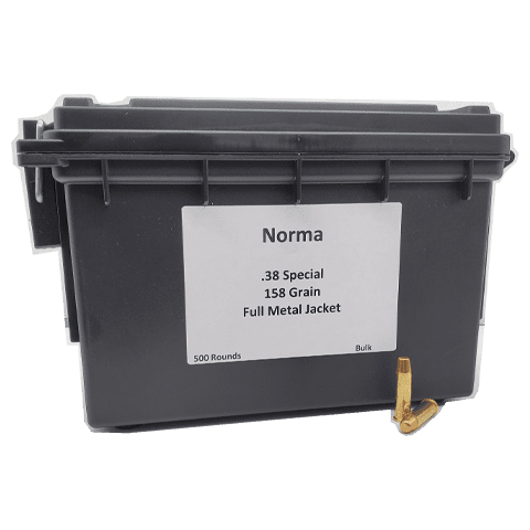 38 Special - NORMA 158 Grain Full Metal Jacket - 500 Rounds