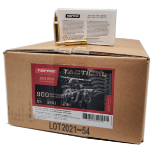223 Rem - Norma Tactical 55 Grain FMJ 900 Round Case