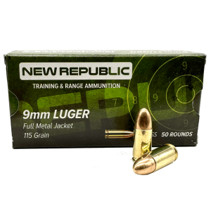 9mm - New Republic 115 Grain Full Metal Jacket - 50 Rounds