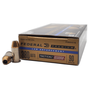 380 Auto - Federal LE 90 Grain Hydra-Shok JHP - 50 Rounds