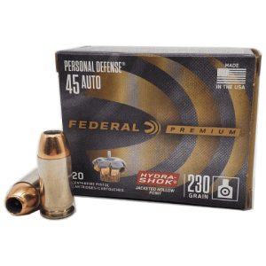 45 Auto - Federal Hydra-Shok 230 Grain Personal Defense JHP