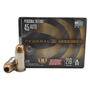 45 Auto - Federal Hydra-Shok Deep 210 Grain Personal Defense