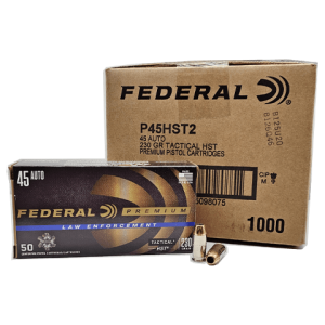 45 Auto – Federal Premium P45HST2 LE 230 Gr HST – 1000 Rounds