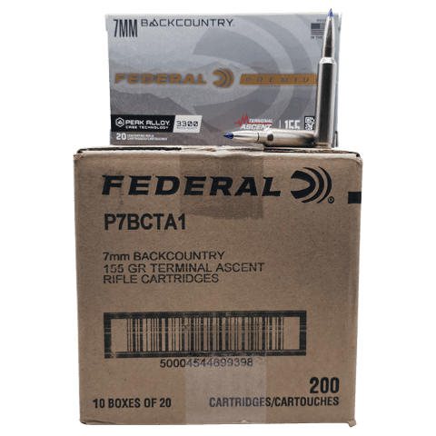 7mm Backcountry – Federal Premium 155 Grain Terminal Ascent – 200 Rounds