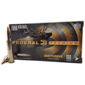 7mm Rem Mag - Federal Premium Berger 168 Grain Hybrid Hunter - 20 Rounds