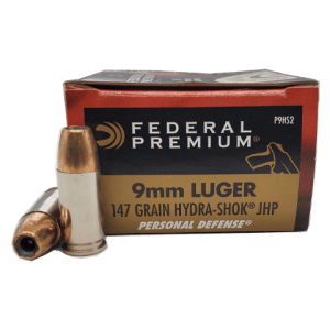 9mm - Federal Premium Hydra-Shok 147 Grain JHP
