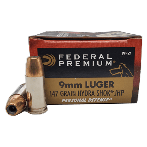 9mm - Federal Premium Hydra-Shok 147 Grain JHP