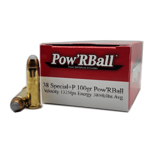 38 Special – CorBon 100 Grain +P Pow’RBall – 20 Rounds