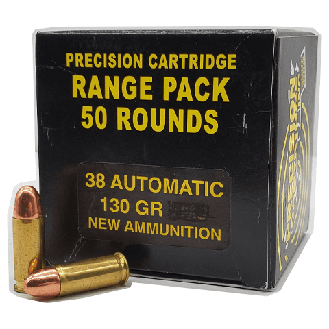 38 Automatic - Precision Cartridge Inc 130 Grain TCJ - 50 Rounds