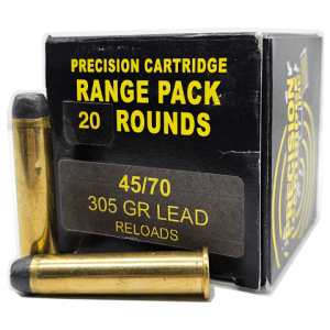 45-70 Govt - Remanufactured Precision Cartridge Inc 305 Grain Lead Flat Point - 20 Rounds