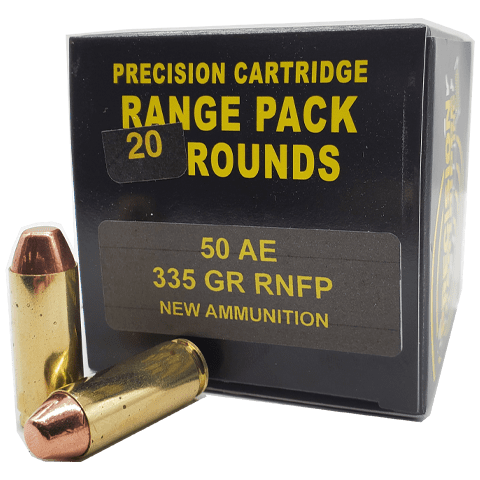 50 AE - Precision Ctg Inc 335 Grain Round Nose Flat Point - 20 Rounds