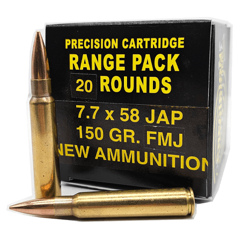 7.7x58 JAP - Precision Cartridge Inc 150 Grain Full Metal Jacket - 20 Rounds