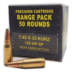 7.92x33 Kurz - Precision Cartridge Inc 125 Grain Soft Point - 50 Rounds