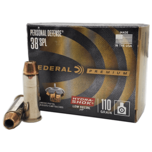 38 Special - Federal 110 Grain Low Recoil Hydra-Shok JHP - 20 Rounds