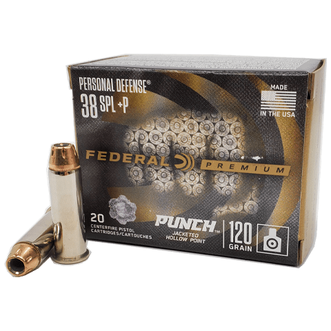 38 Special - Federal Punch +P 120 Grain Jacketed Hollow Point