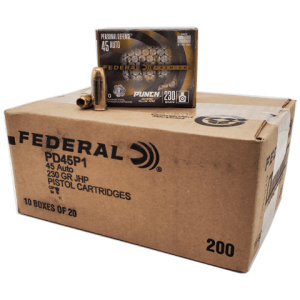 45 Auto - Federal Personal Defense 230 Grain Punch JHP Case