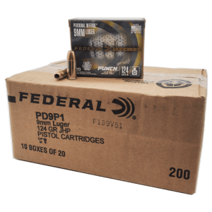 9mm - Federal Personal Defense 124 Grain Punch JHP Case