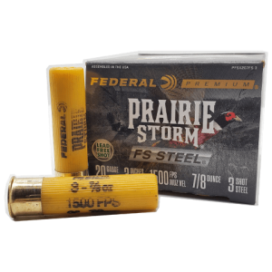 20 Gauge - Federal Prairie Storm 3" FS Steel #3 Shot - 25 Rounds