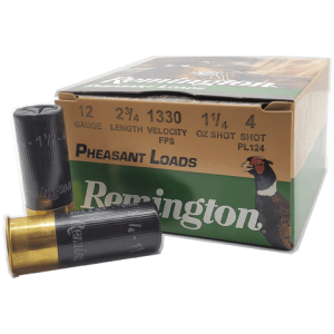 12 Gauge - Remington 2-3/4" Pheasant Load #4 Shot - 25 Rounds