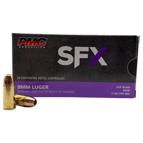 9mm – PMC SFX 124 Grain SFHP – 50 Rounds