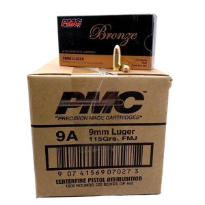 9mm - PMC 115 GR. FMJ 1,000 rd. Case